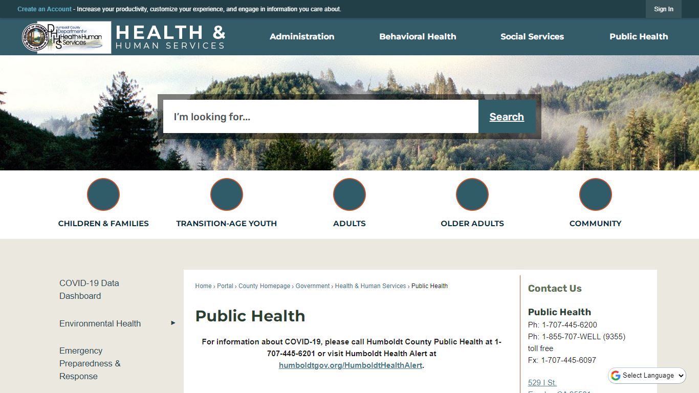 Public Health | Humboldt County, CA - Official Website