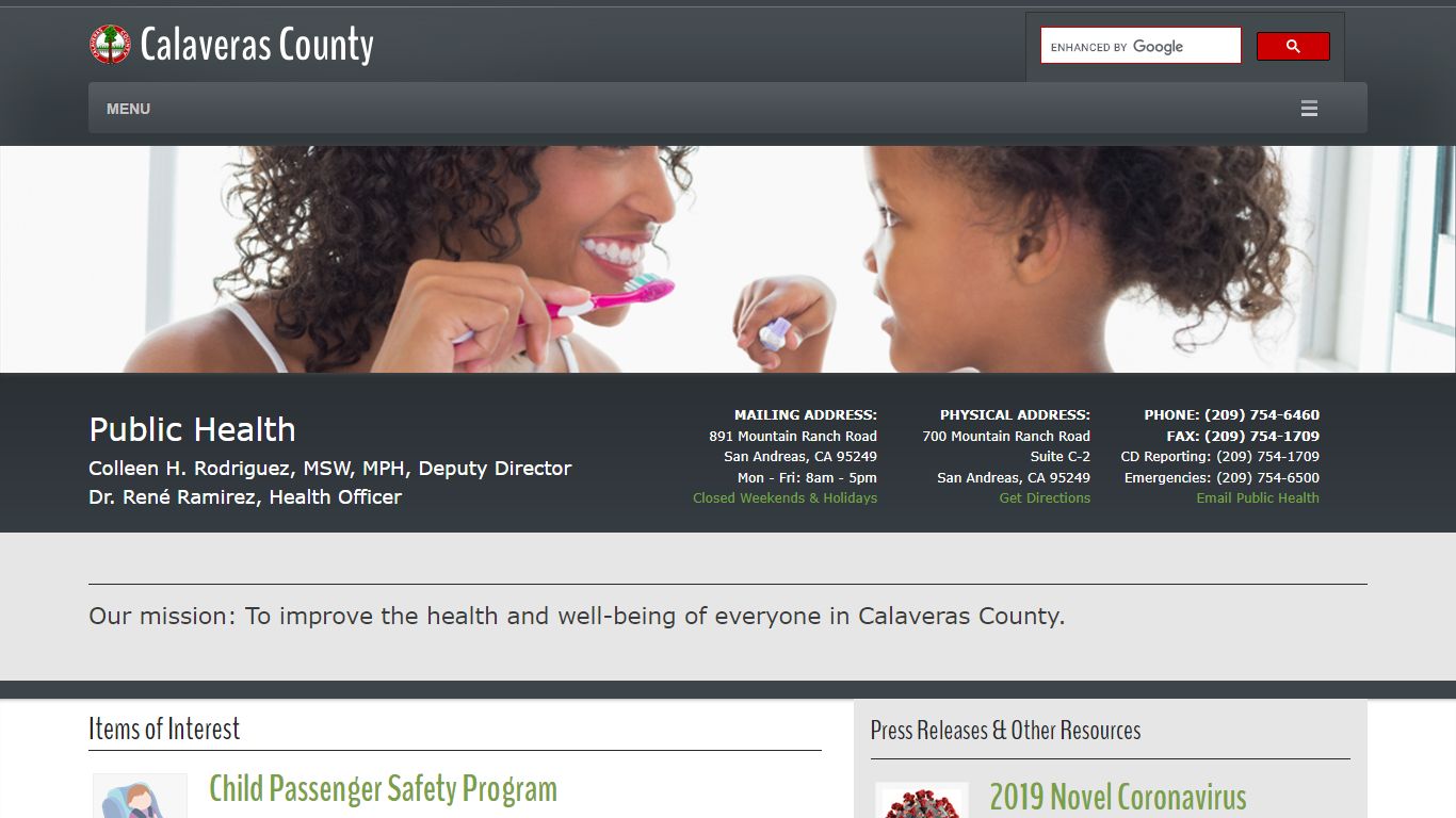 Public Health - Calaveras County, California